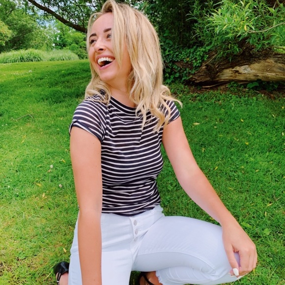 Free People Night Sky Striped Tee